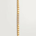 Gold Sunburst Engraved Pave Centre Tennis Bracelet â€” 18K Gold Vermeil