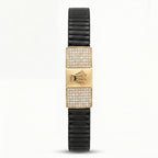 Gold Crown Emblem Pave Ceramic Bracelet â€” 18K Gold Vermeil
