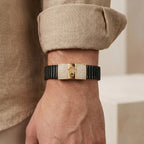 Gold Crown Emblem Pave Ceramic Bracelet â€” 18K Gold Vermeil