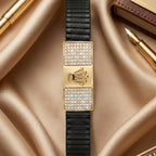 Gold Crown Emblem Pave Ceramic Bracelet â€” 18K Gold Vermeil