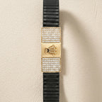 Gold Crown Emblem Pave Ceramic Bracelet â€” 18K Gold Vermeil