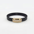 Gold Classic Pave ID Ceramic Bracelet â€” 18K Gold Vermeil