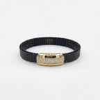 Gold Classic Pave ID Ceramic Bracelet â€” 18K Gold Vermeil