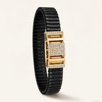 Gold Architect Pave Plaque Ceramic Bracelet â€” 18K Gold Vermeil