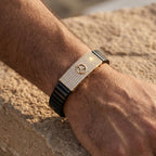 Gold Star Emblem Pave Ceramic Bracelet â€” 18K Gold Vermeil