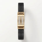 Gold Twin Bar Pave Ceramic Bracelet â€” 18K Gold Vermeil