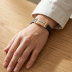 Gold Twin Bar Pave Ceramic Bracelet â€” 18K Gold Vermeil