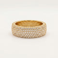 Five-Row Full Pave Eternity Band Ring 18k gold vermeil