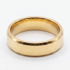 Plain Bevelled Edge Gold Band Ring 18k gold vermeil