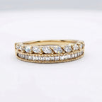 Marquise Baguette Dual Row Band