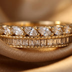 Marquise Baguette Dual Row Band
