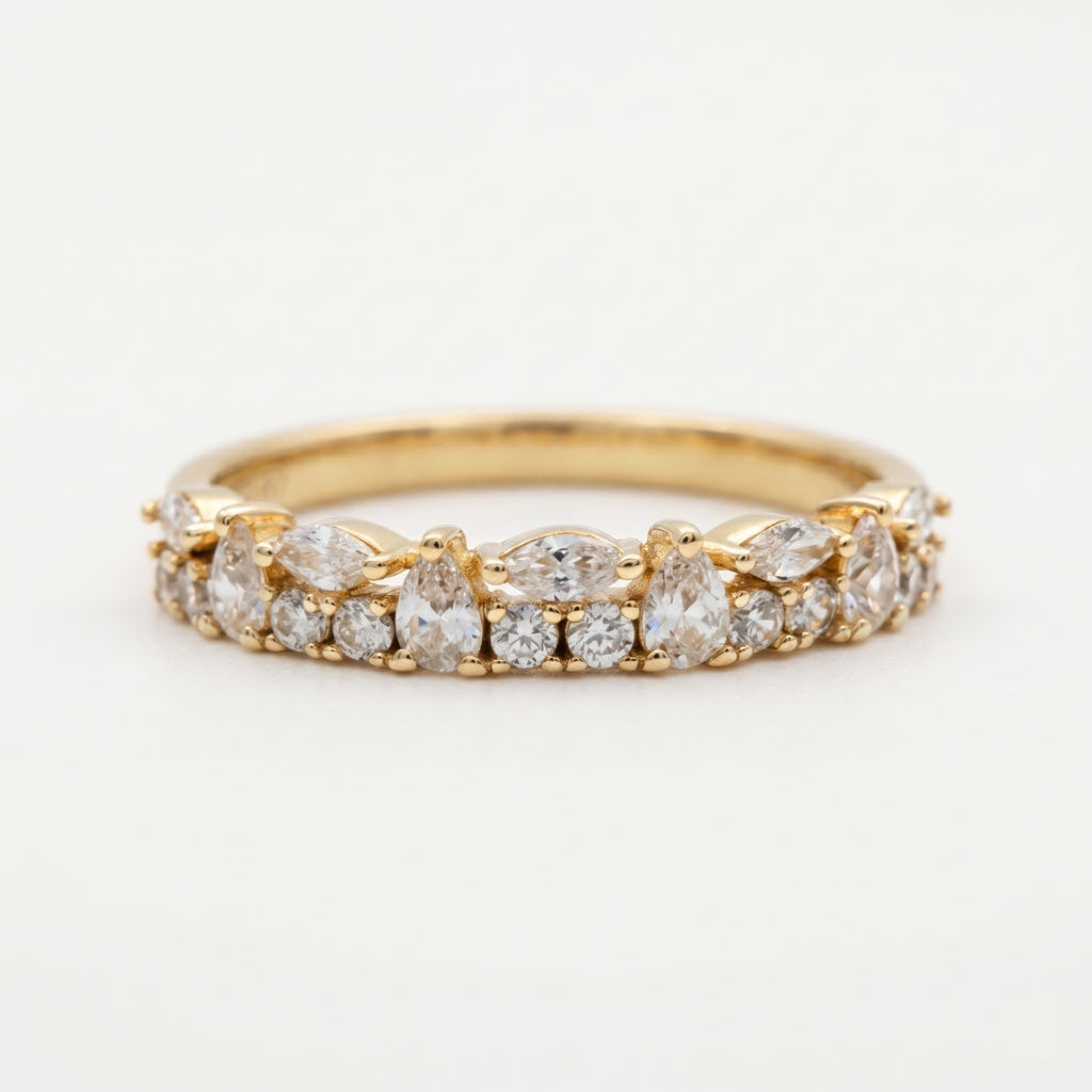 Mixed Cut Scatter Eternity Band