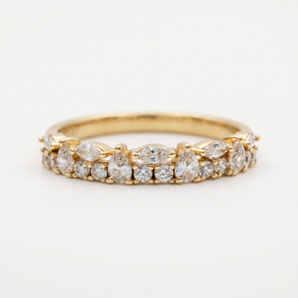 Mixed Cut Scatter Eternity Band