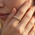 Curb Chain Pave Stack Ring