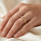 Curb Chain Pave Stack Ring