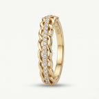 Curb Chain Pave Stack Ring