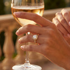Cushion Halo Milgrain Solitaire Ring