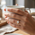 Hexagon Milgrain Solitaire Engagement Ring