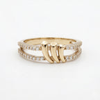 Talon Double Pave Rail Ring