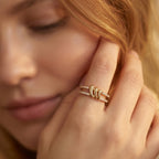 Talon Double Pave Rail Ring