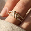 Talon Double Pave Rail Ring