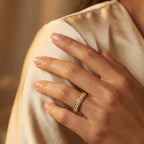 Scallop Crown Pave Eternity Band