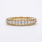 Scallop Crown Pave Eternity Band