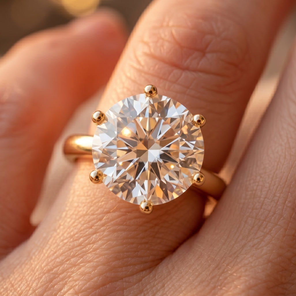 Six-Prong Round Brilliant Solitaire Ring