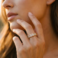 Triple Tier Graduated Pave Band