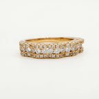 Triple Tier Graduated Pave Band