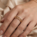 Open Oval Loop Pave Rail Band