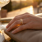 Open Oval Loop Pave Rail Band