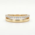 Floating Pave Arc Contrast Band