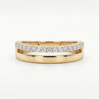 Floating Pave Arc Contrast Band
