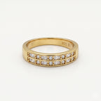 Princess Baguette Alternating Dual Row Band