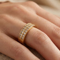 Princess Baguette Alternating Dual Row Band