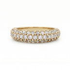 Triple Row Dome Pave Band