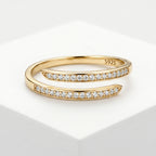 Coil Wrap Pave Open Ring