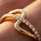 S-Curve Pave Bypass Ring