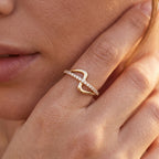 S-Curve Pave Bypass Ring