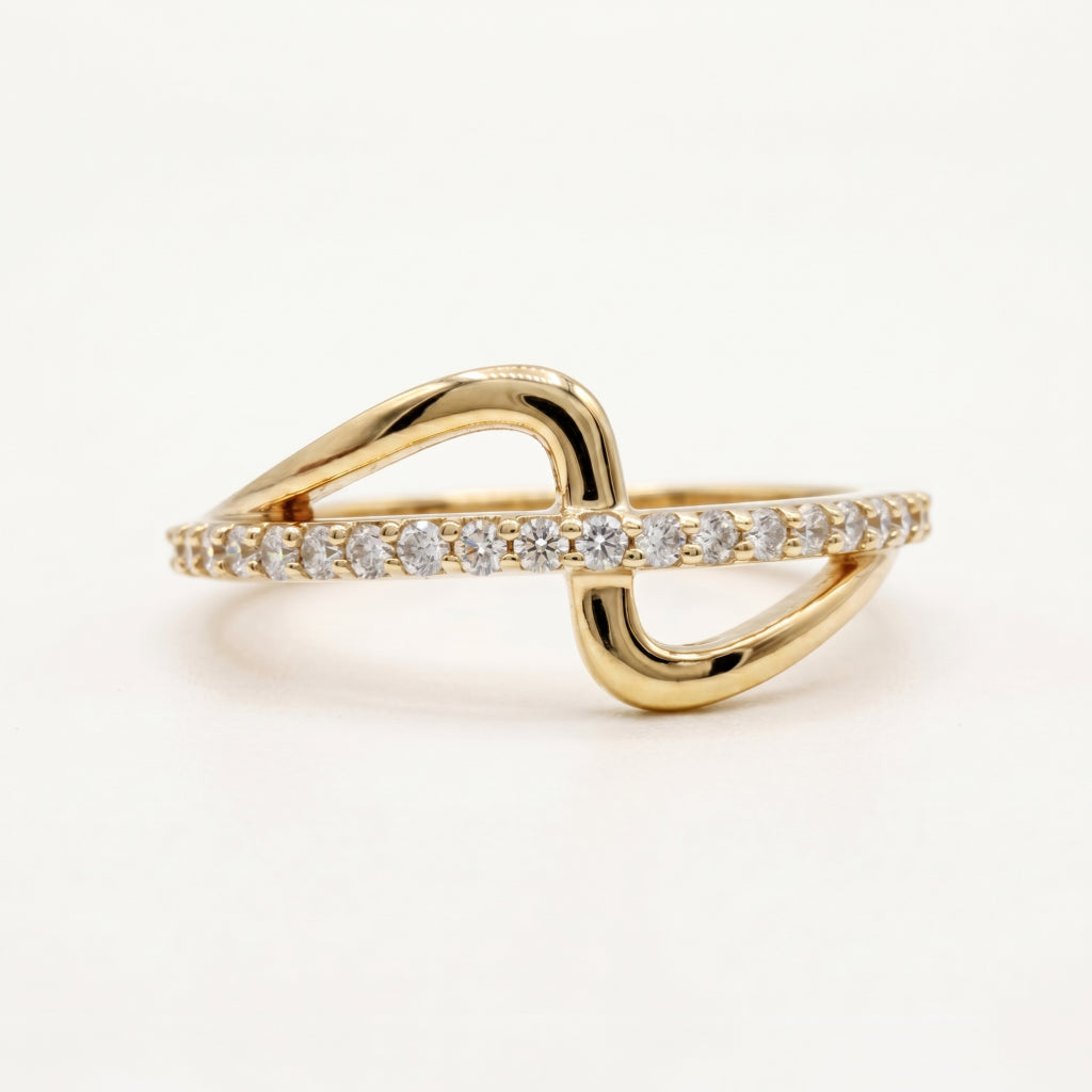 S-Curve Pave Bypass Ring