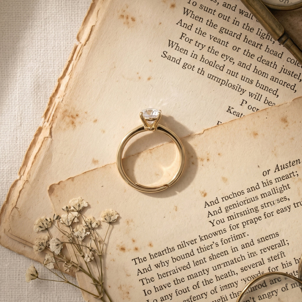 Round Solitaire Knife-Edge Profile Ring