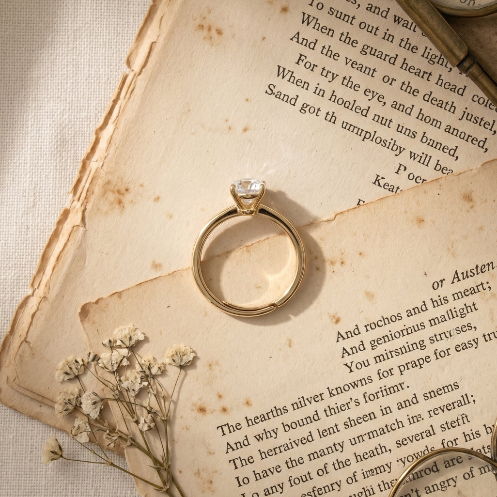 Round Solitaire Knife-Edge Profile Ring