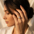 Four-Prong Round Solitaire Plain Shank Ring