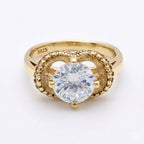 Textured Arch Solitaire Ring