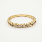 Zigzag Pave Channel Half-Eternity Band