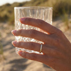 Zigzag Pave Channel Half-Eternity Band