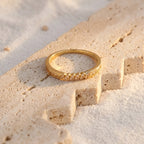 Zigzag Pave Channel Half-Eternity Band