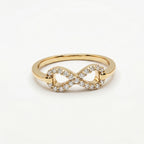 Pave Infinity Knot Ring