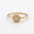 Scallop Petal Cluster Ring